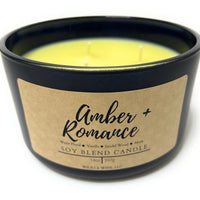 Amber + Romance 3 Wick Candle