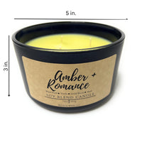 Amber + Romance 3 Wick Candle