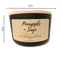 Pineapple + Sage 3 Wick Candle