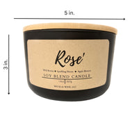Rose’ 3 Wick Candle