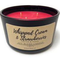 Whipped Cream & Strawberries 3 Wick Candle