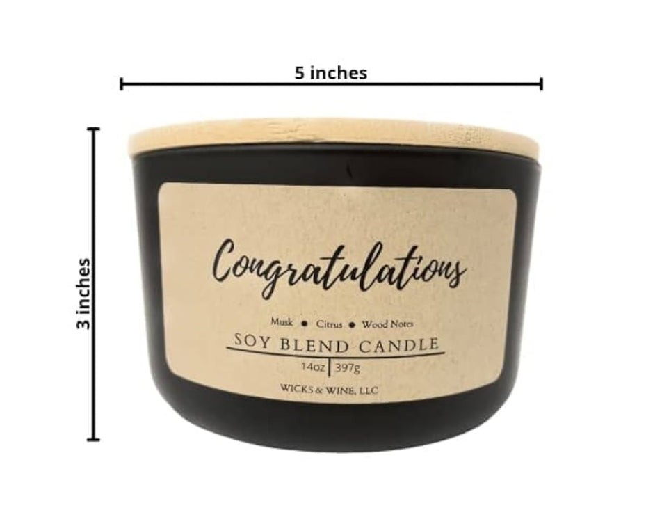 Congratulations 3 Wick Candle