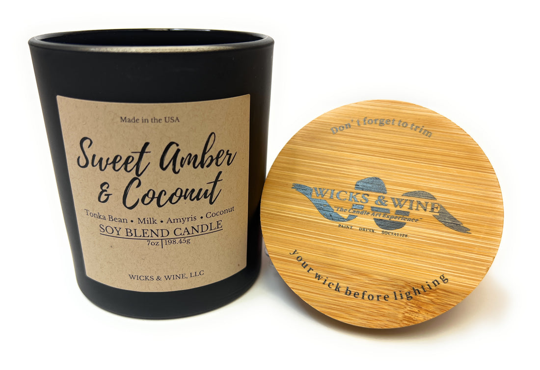 Sweet Amber & Coconut 1 Wick Candle
