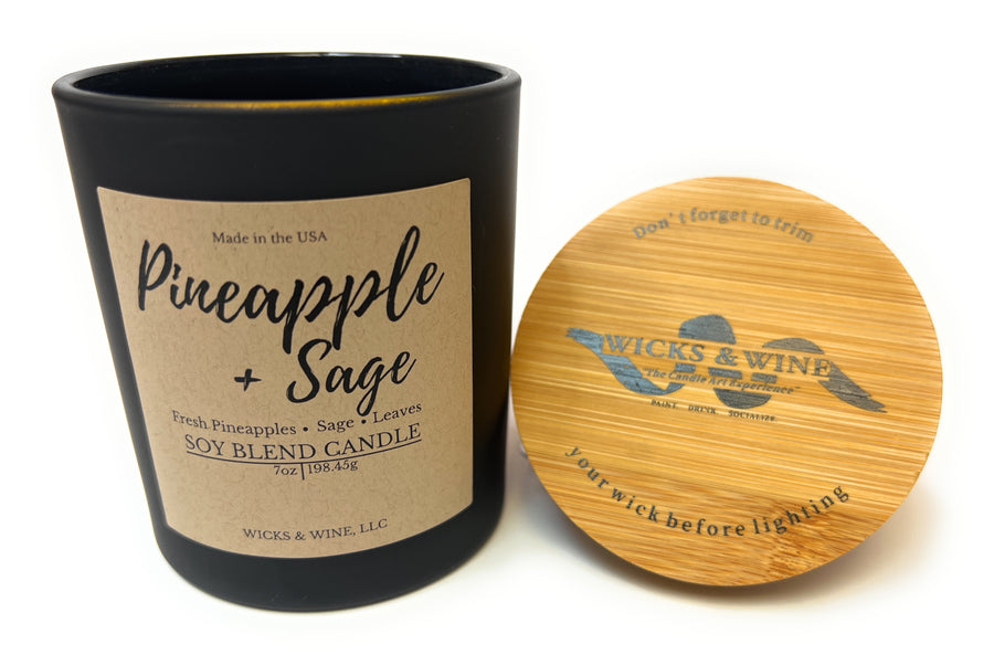 Pineapple + Sage 1 Wick Candle
