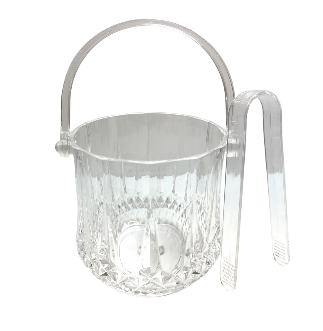 Diamond Embossed Bucket & Tongs