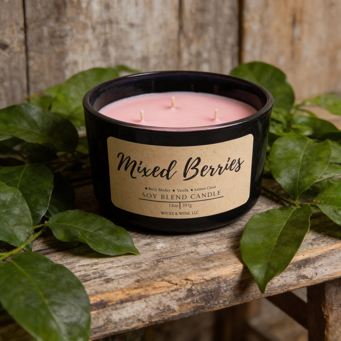 Mixed Berries 3 Wick Candle