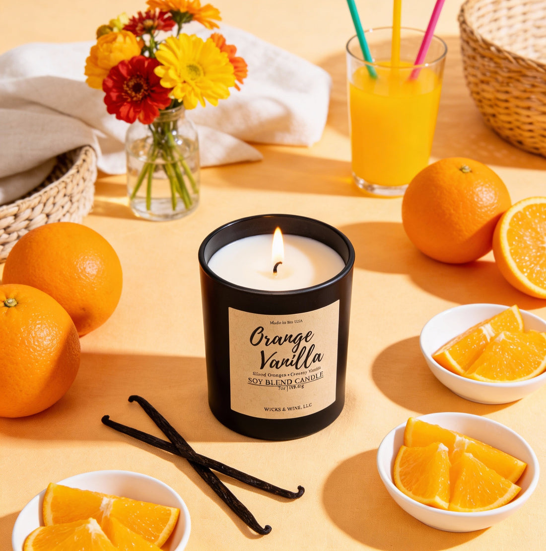 Orange Vanilla 1 Wick Candle