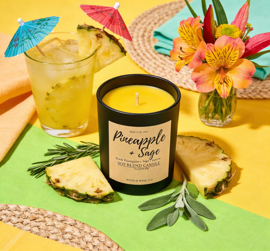Pineapple + Sage 1 Wick Candle