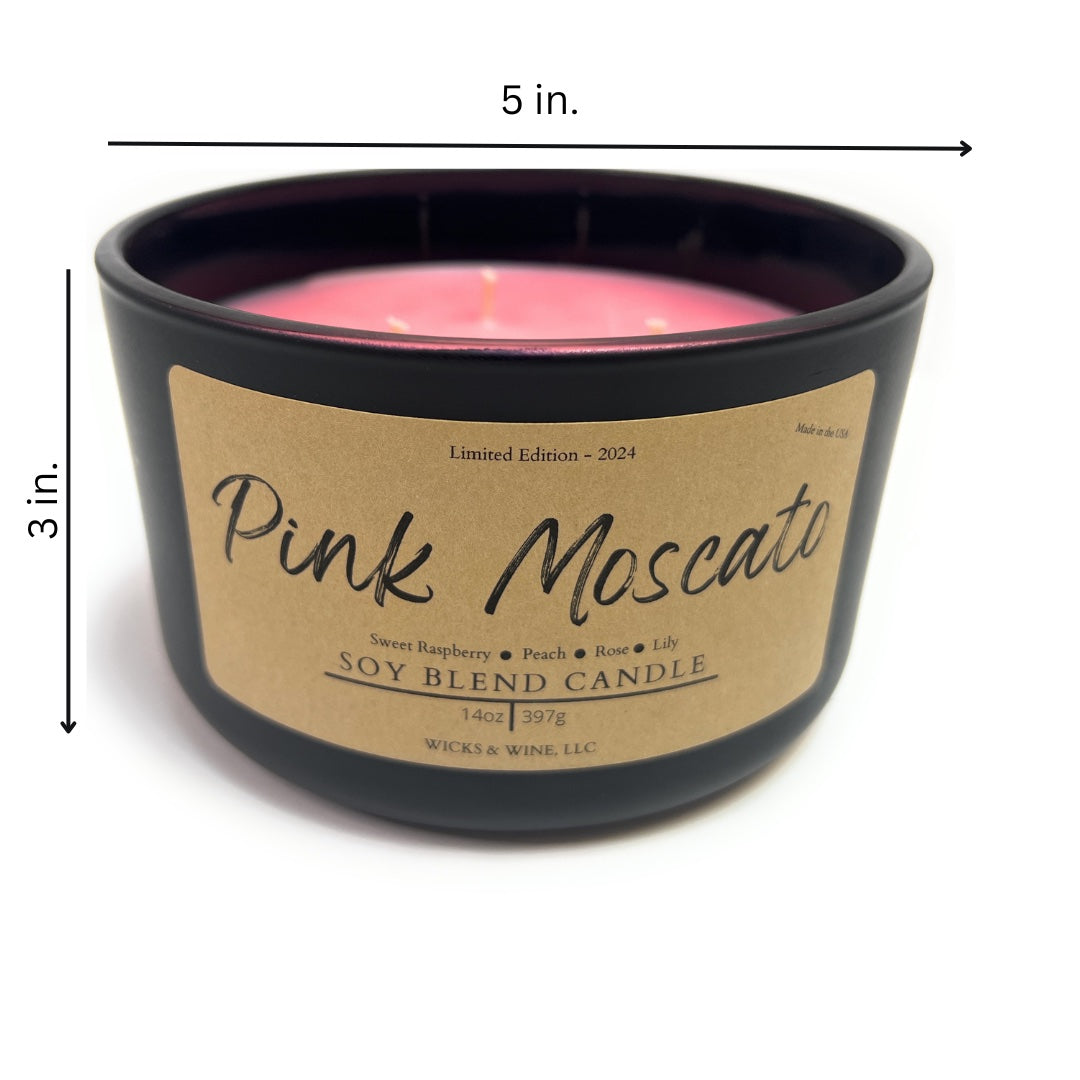 Pink Moscato 3 Wick Candle