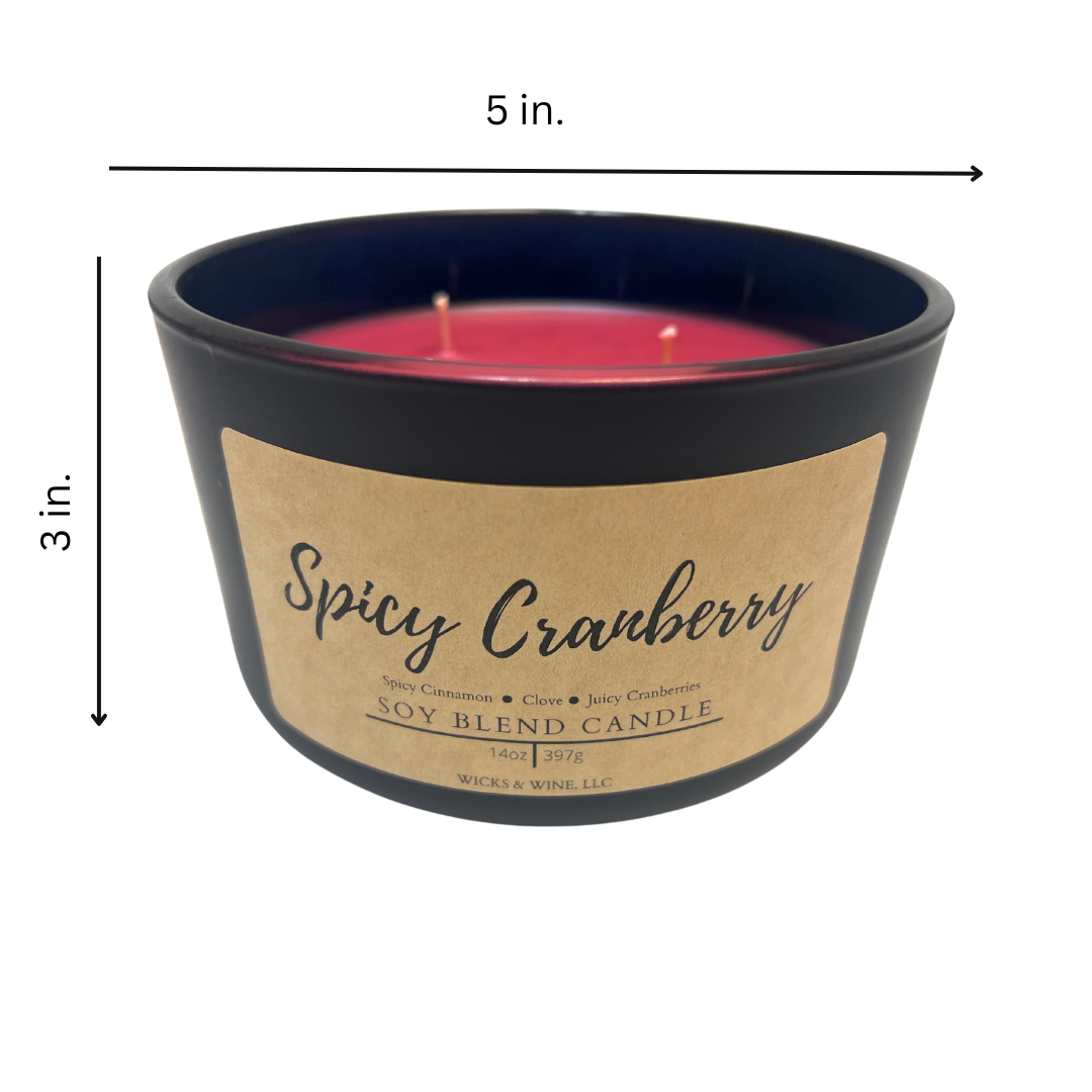 Spicy Cranberry 3 Wick Candle