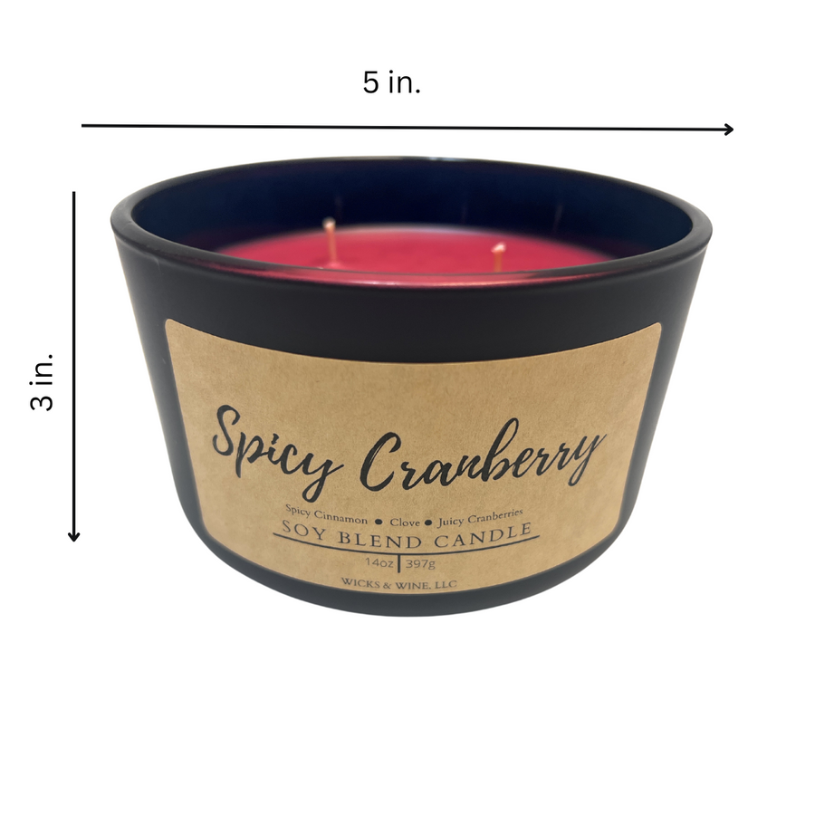Spicy Cranberry 3 Wick Candle
