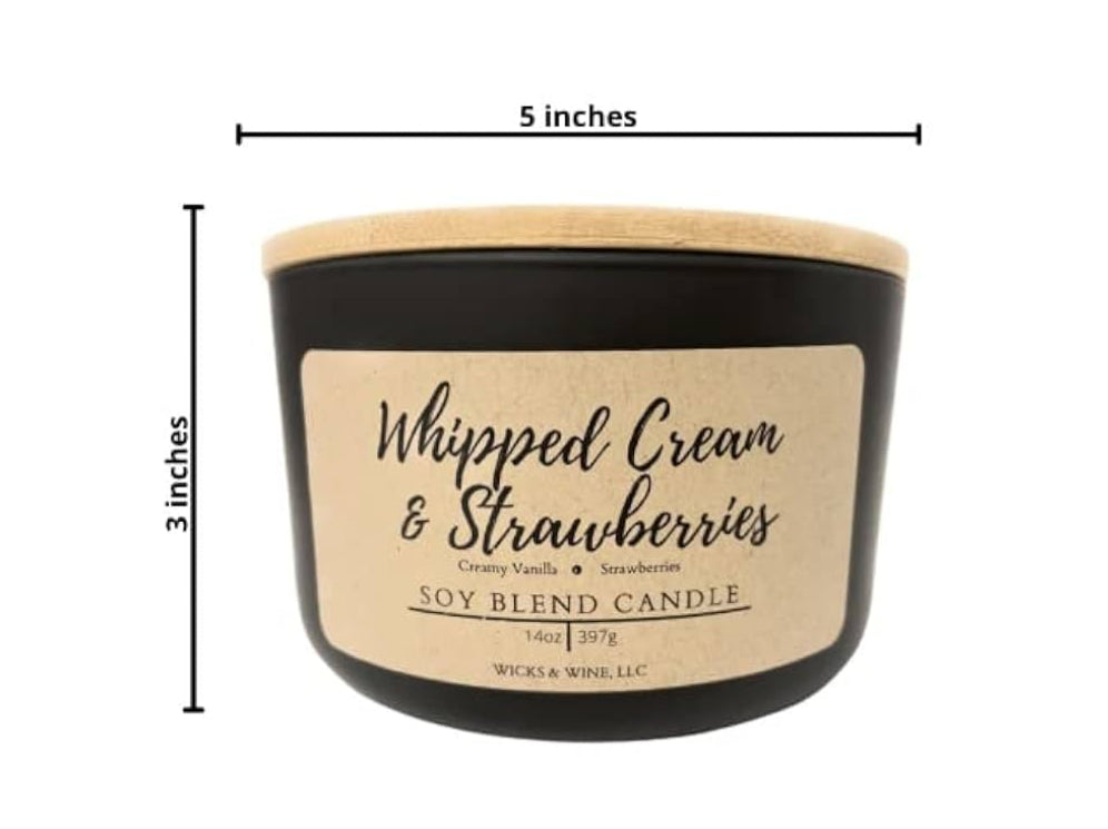 Whipped Cream & Strawberries 3 Wick Candle